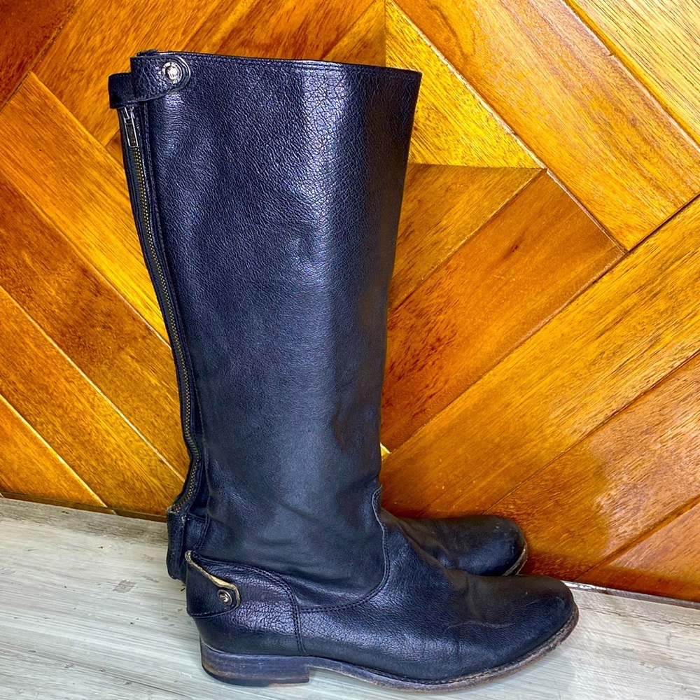 Frye Melissa Riding Boots Black Size 7.5